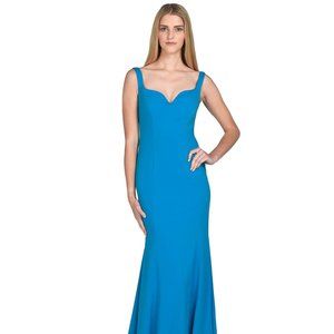 Badgley Mischka ~ Blue Sweetheart Off Shoulder Trumpet Gown - NWOT